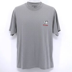 Vintage Big Dogs Brand Mens Graphic T Shirt Grey Print Size Large Cotton Casual